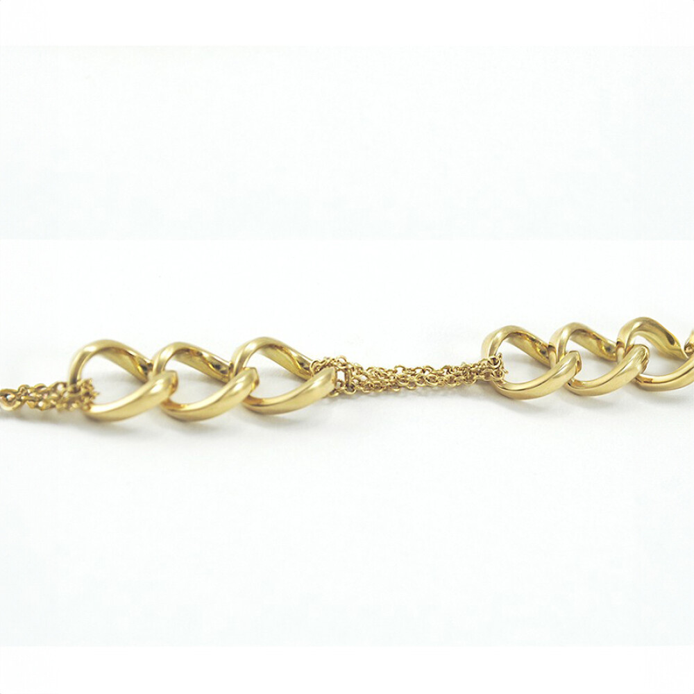 Pulsera En Oro 18K Con Detalle En El Cierre De Topacio Pulsera En Oro 18K Con Detalle En El Cierre De Topacio