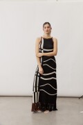 Vestido Ola NEGRO Y CRUDO