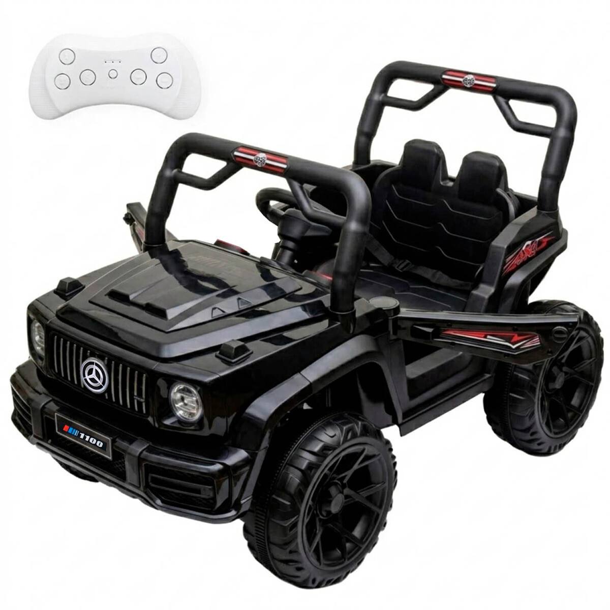 Auto A Bateria Cuatriciclo Wagon 4x4 C/control Remoto - Negro 