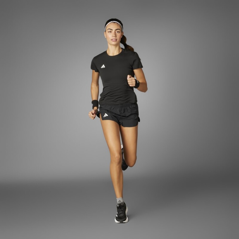 Polo Running Adizero E Tee Mujer Black