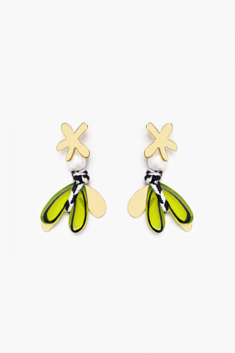 Pendientes resina multicolor Lima