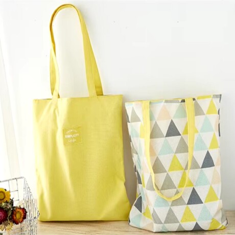 Bolso Multiuso de tela Reversible Tote Bag Amarillo