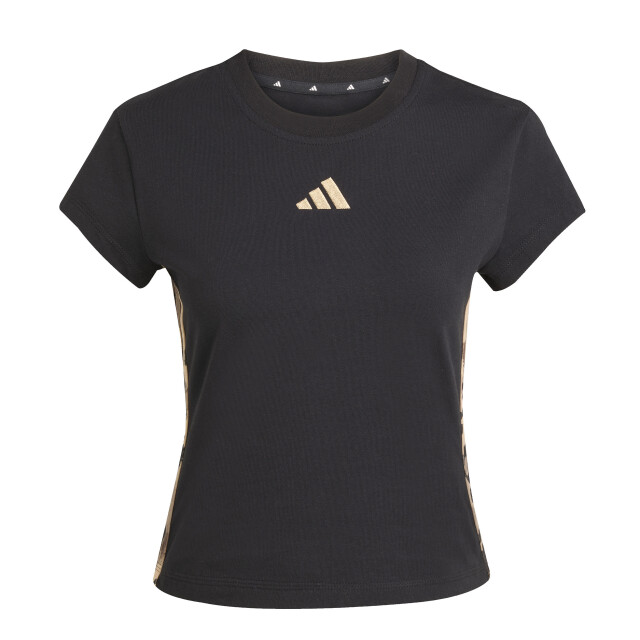 Remera de Mujer Adidas Animal Print Negro - Beige