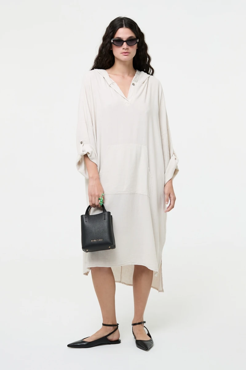 VESTIDO HOODIE Crudo