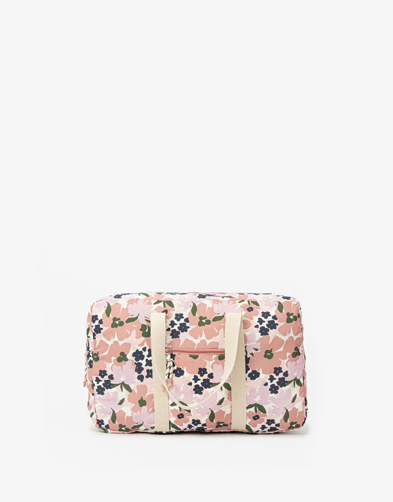 Porta Cosméticos Bolso Bolso Plegable Pack And Go - Estampado Flores