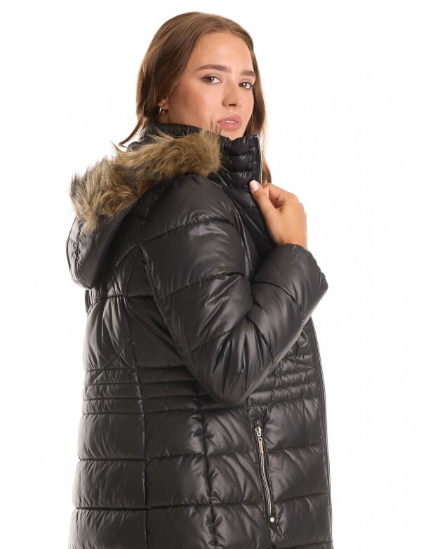 Campera Abrigo Calce Entallado NEGRO