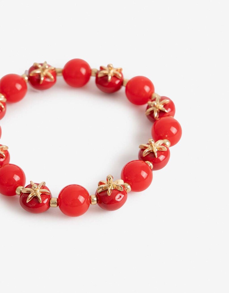 Pulseras Elásticas Color Pulsera Elástica Tomates - Dorado Oro Amarillo