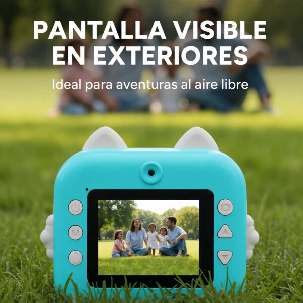 Cámara Fotos Infantil Impresión Instantánea Niños + 2 Rollos Color Verde