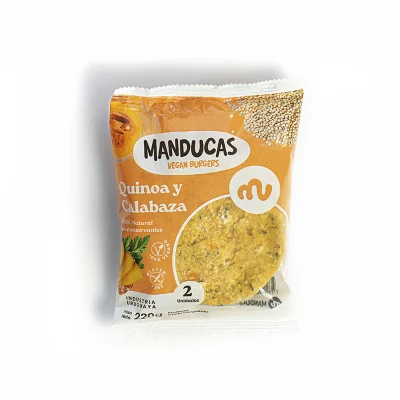 Hamburguesas quinoa y calabaza x2 unidades Manducas Manducas Quinoa Y Calabaza X2