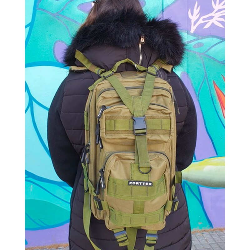 Mochila Tactica Arye Tipo Militar 34 Lts Verde