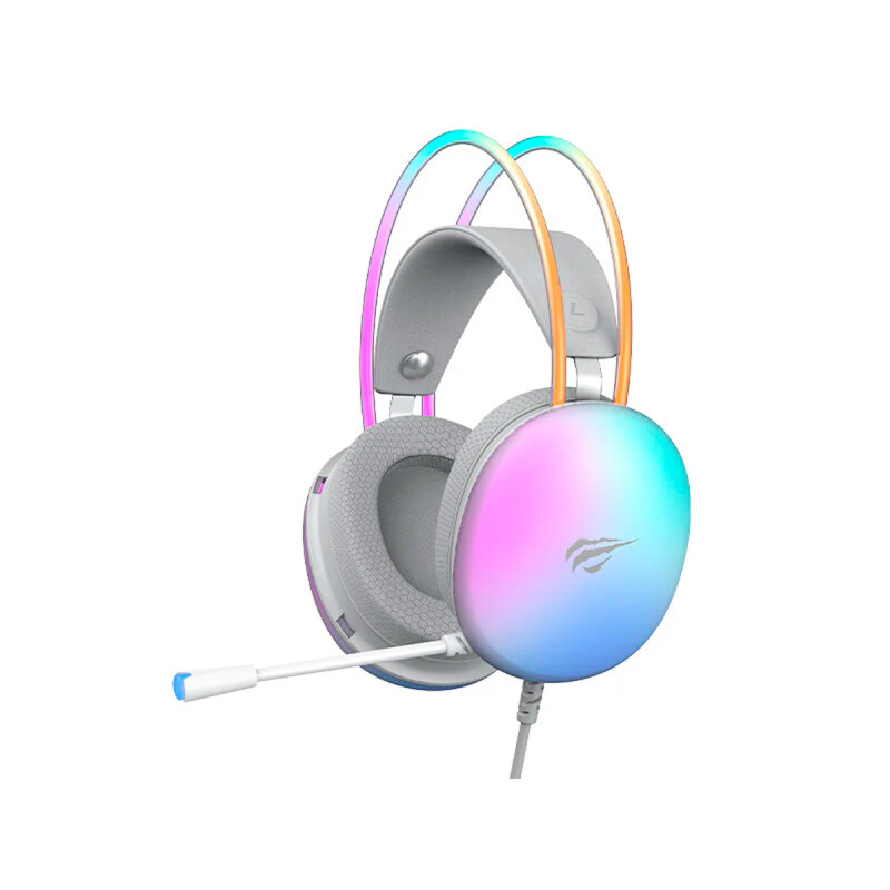 Auriculares Gamer Havit H2037D White 3.5 mm RGB Auriculares Gamer Havit H2037D White 3.5 mm RGB