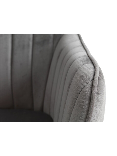 Sillón ONSEVIG 1 cuerpo terciopelo gris/negro Sillón ONSEVIG 1 cuerpo terciopelo gris/negro