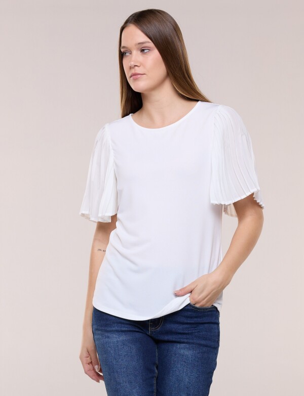 Blusa Manga Plisada CRUDO