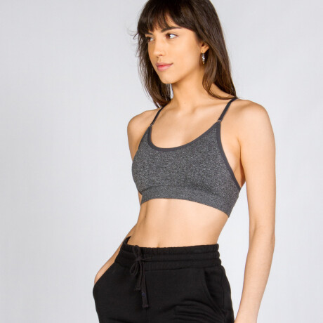 TOP SEAMLESS SPORT Gris Melange