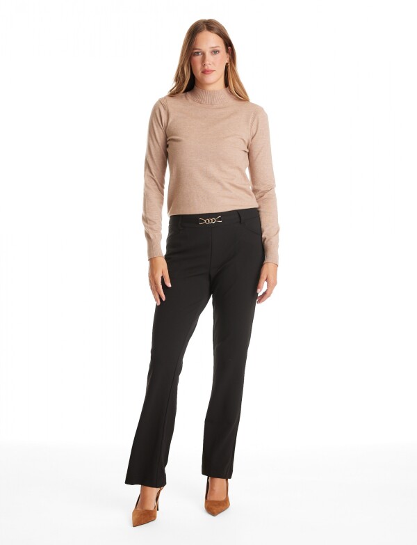 Pantalon Crepe Cadena NEGRO
