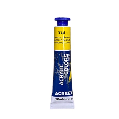 Pintura Acrílica para Lienzo Acrilex 20ml (Tonos Amarillos) 324 Amarillo Cadmio