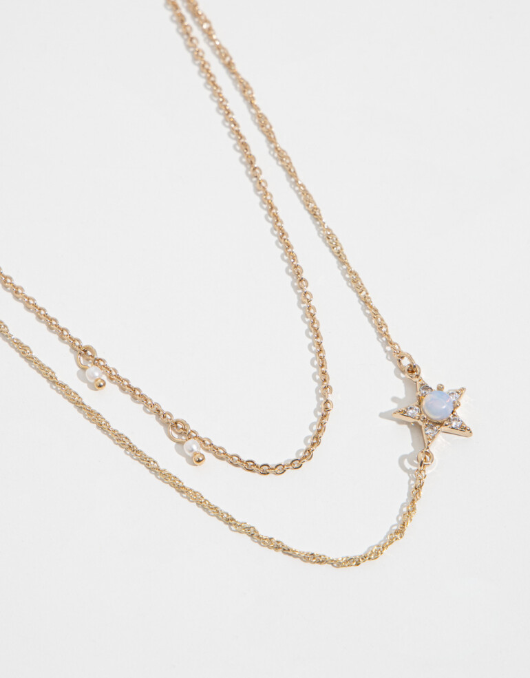 Collares Cortos Strass Collar Corto Con Cubic Zirconia - Dorado