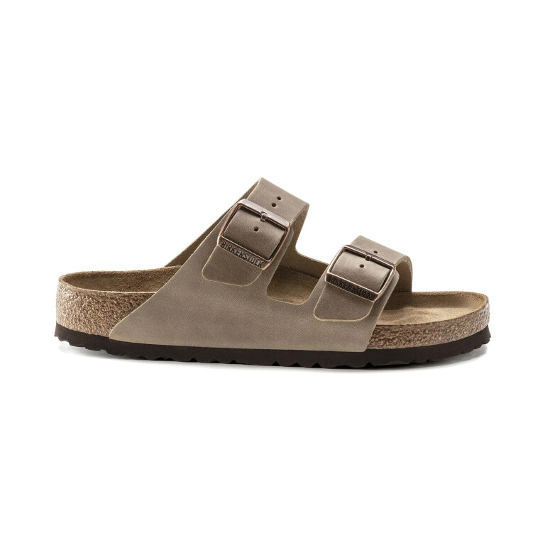 Sandalia Arizona Soft Footbed Oiled Leather - Estrecho Tabaco