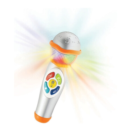 Micrófono Inalámbrico Infantil c/Luces Ritmos Sonidos Winfun Gris