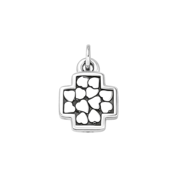 Dije Cruz Corazones - Plata 925 - sin piedra - CP4697 sinpiedra