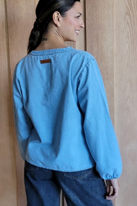 Blusa Mery Denim Celeste