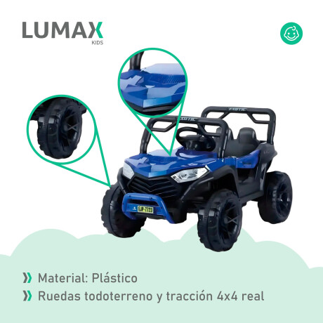 Auto a Batería Lumax 4x4 12V control remoto, USB y Música Azul