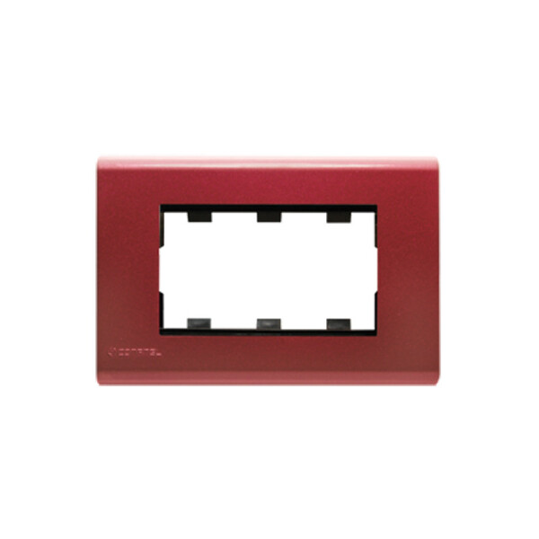 Plaqueta p/3 módulos bordeaux - Duomo ELE01182