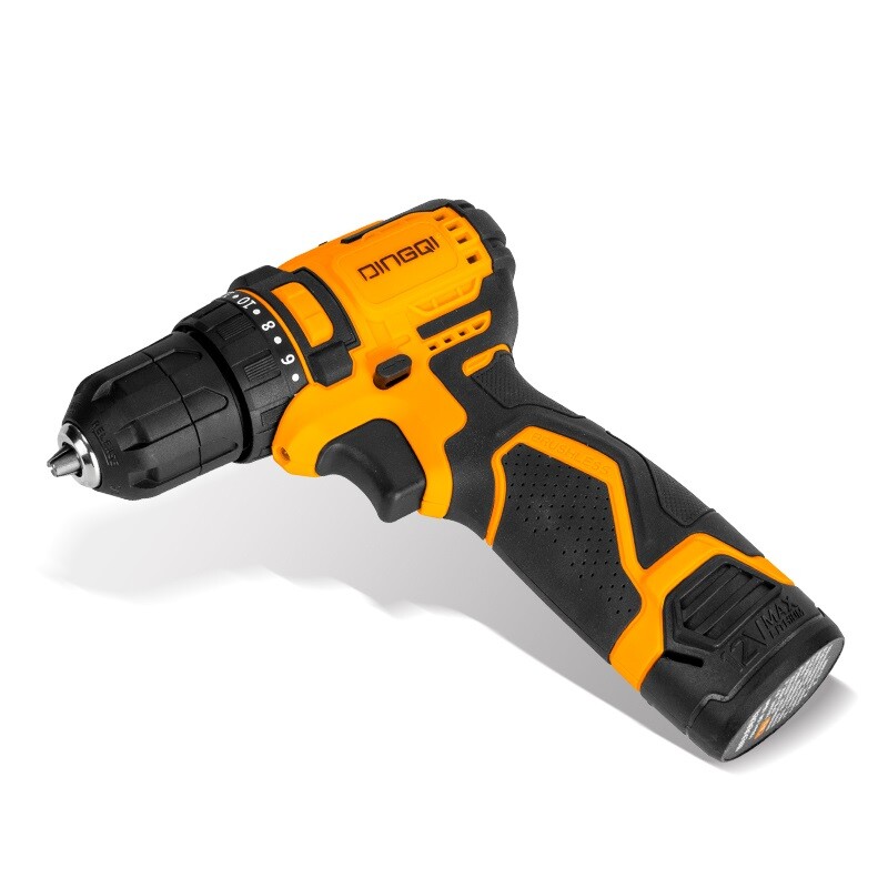 DINGQI TALADRO ATORNILLADOR 10MM 12V 25NM 18+1 + 2 BATERIAS & CARGADOR & ACCS Dingqi Taladro Atornillador 10mm 12v 25nm 18+1 + 2 Baterias & Cargador & Accs