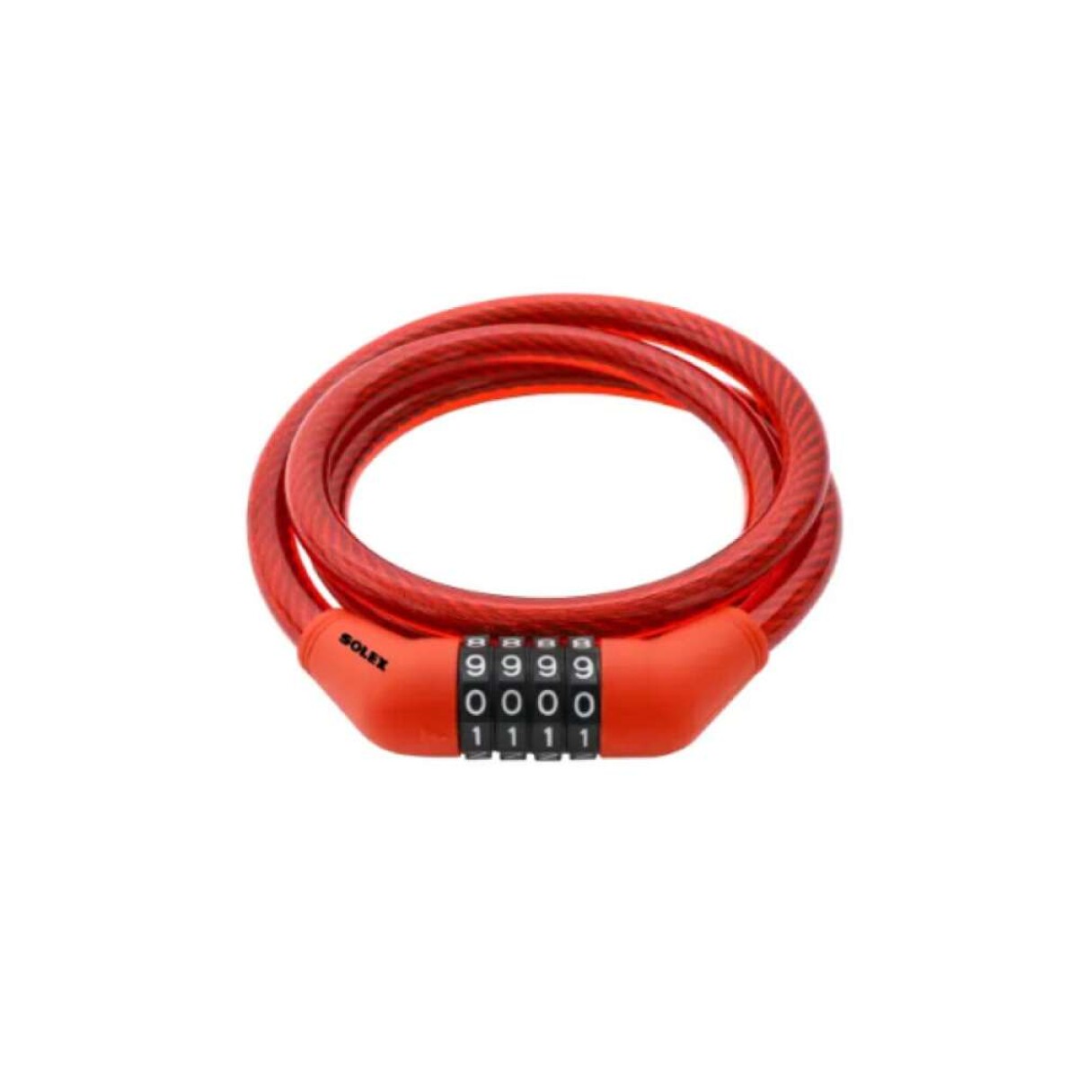Candado De Combinacion Con Cable (1.2 Mts) - Color Rojo 