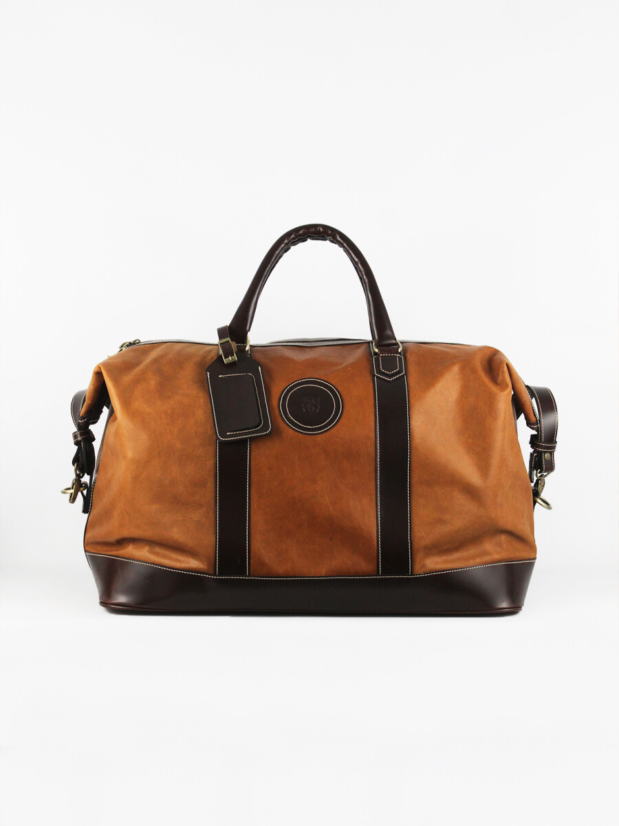 Leather Travel Bag - Camel 