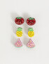Hebillas Infantiles Frutas Set De Mini Broches Infantiles - Combinacion Tricolor
