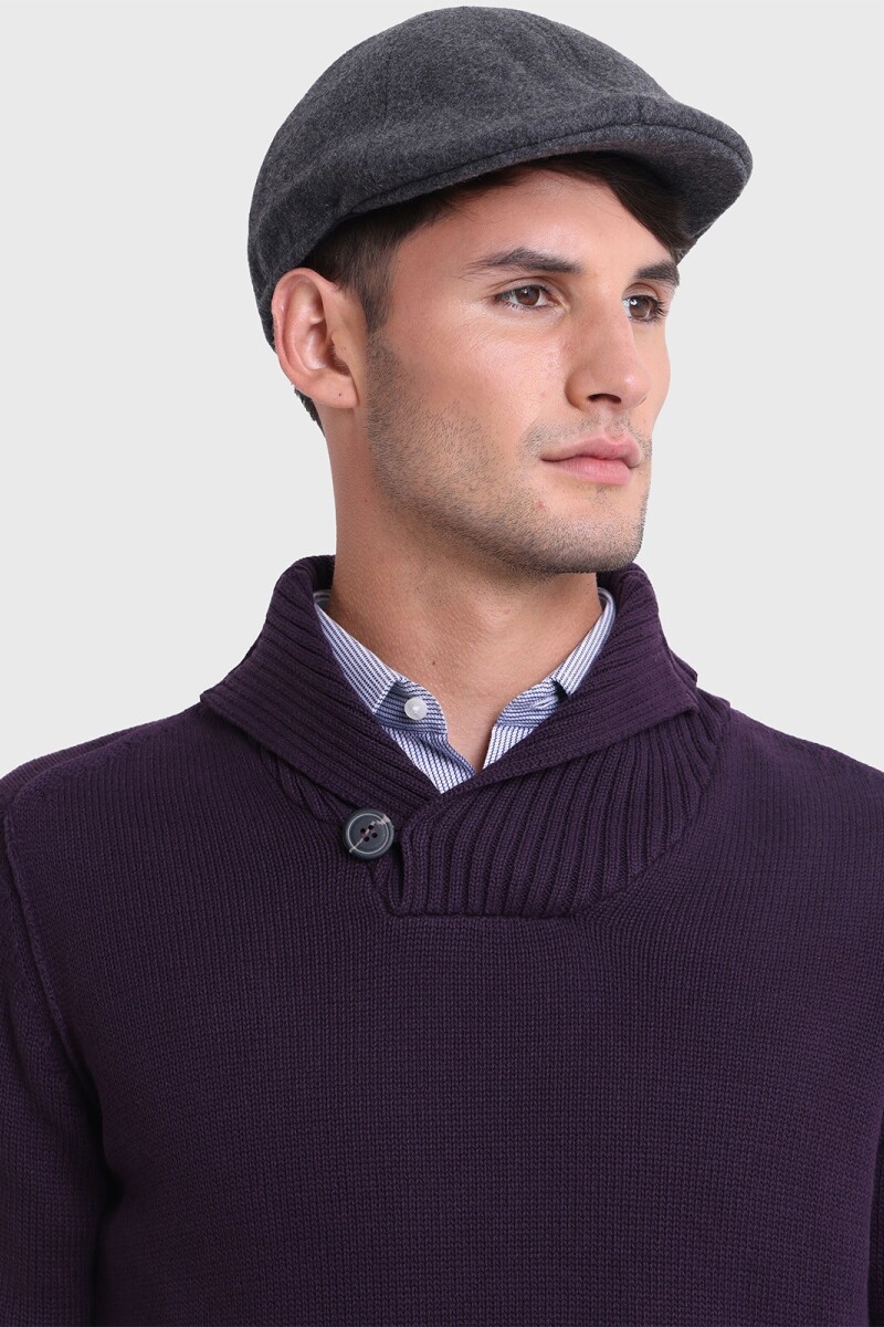 SWEATER ARROW C.SHAWL MORADO