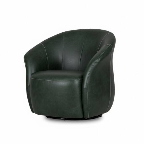 Butaca Giratoria 1 Cuerpo Air Vintage - 100% Cuero Green