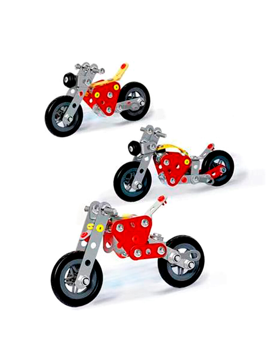 MOTOCICLETA PARA ARMAR - PLATEADO 
