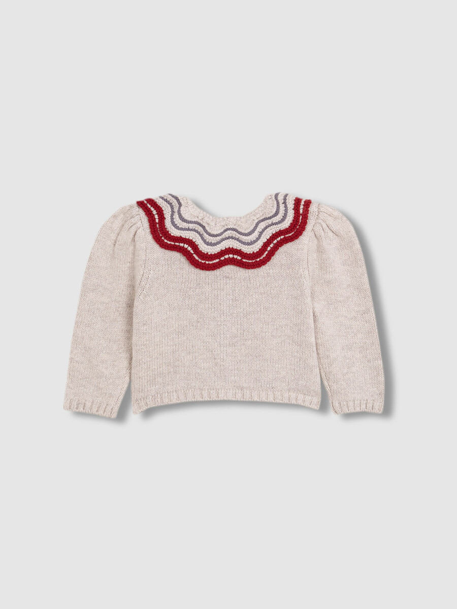 Chaqueta De Punto Piedra Melange
