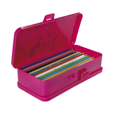 Cartuchera Plástica Mickey con 2 Compartimientos ROSA