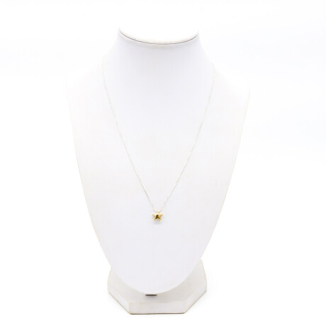 Conjunto de cadena de plata 925 y double en oro 18 ktes, ESTRELLA. Conjunto de cadena de plata 925 y double en oro 18 ktes, ESTRELLA.