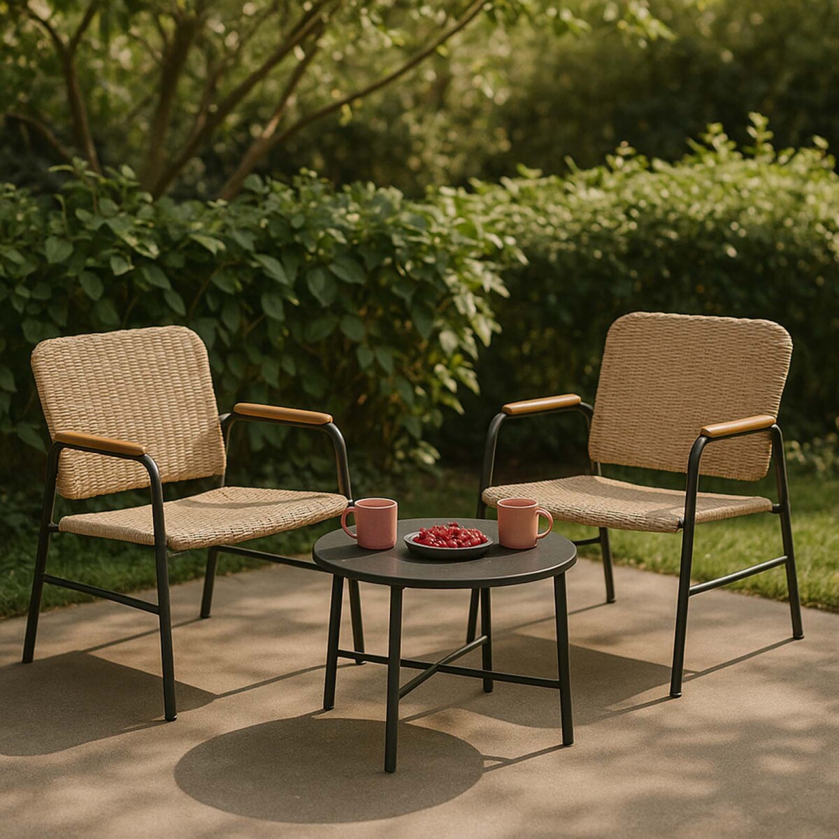 SET DE TERRAZA - RATTAN-SINTETICO-Y-ACERO NATURAL-BEIGE ARENAS 