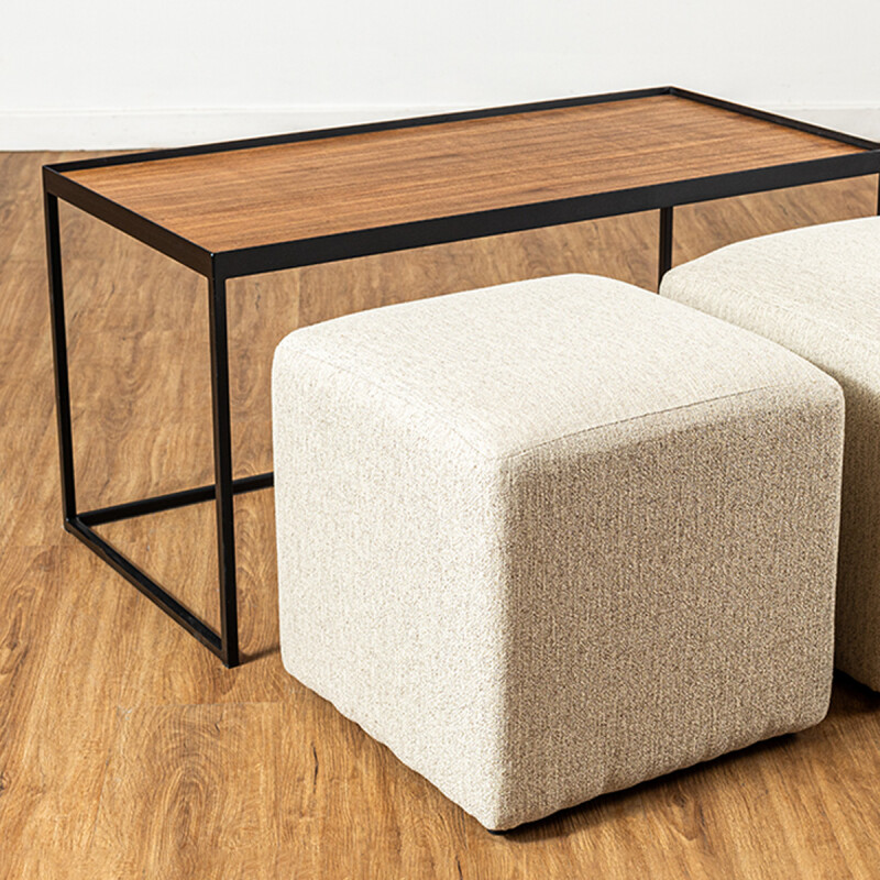 MESA CENTRO CON PUFF AF 100X50 (CD) Unica