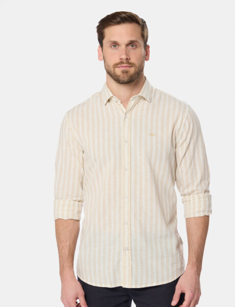 CAMISA RAYADA DE LINO Arena