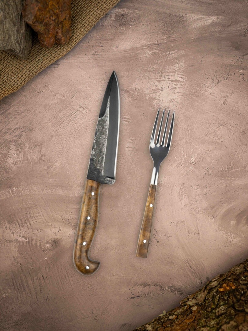 Juego cuchillo y tenedor, Cabo Sorocabano Juego cuchillo y tenedor, Cabo Sorocabano