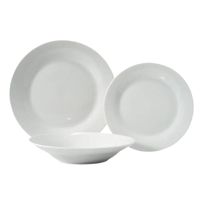 Juego De Vajilla Selecta en Cerámica 12 pzas Blanca Juego De Vajilla Selecta en Cerámica 12 pzas Blanca