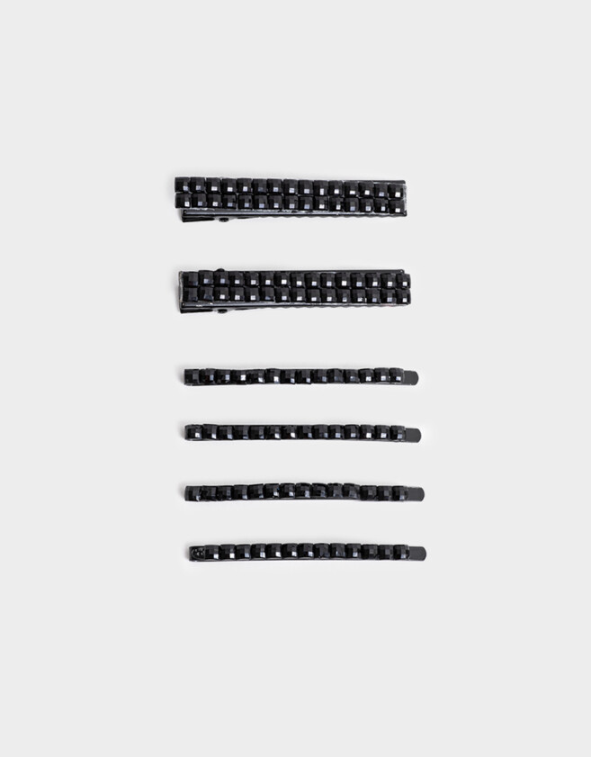 Horquillas Set por 6 Set De Horquillas - Negro