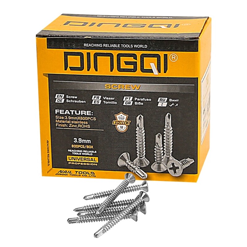 DINGQI TORNILLO PH AUTOPERFORANTE MECHA FRESADO 4.0 x 35MM CAJA 500 Dingqi Tornillo Ph Autoperforante Mecha Fresado 4.0 X 35mm Caja 500