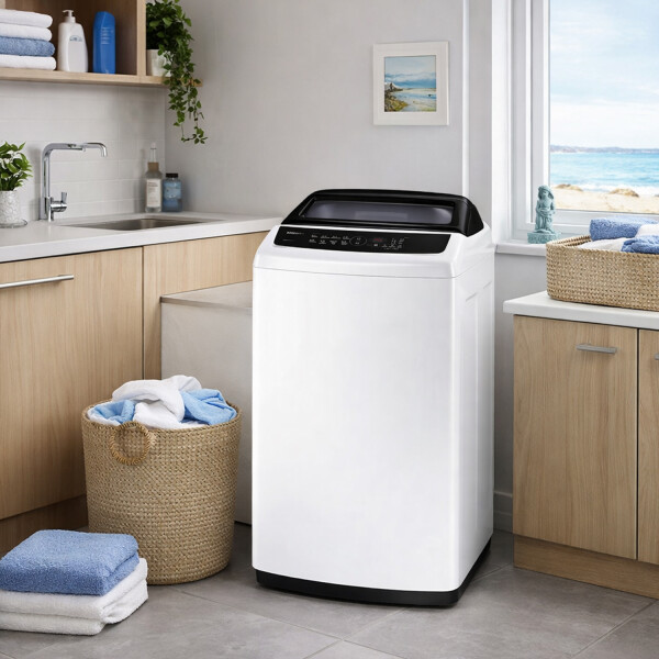 Lavarropas Samsung Carga Superior 8kg Inverter LAVARROPAS SAMSUNG 8KG WA80CG4240BW W/BK