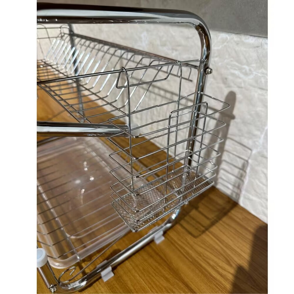 Escurridor Doble Cromado 44x24.50x36 cm Escurridor Doble Cromado 44x24.50x36 Cm