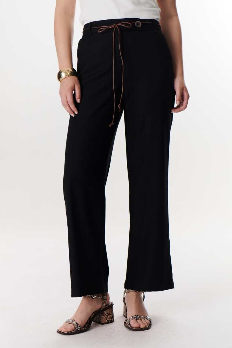 PANTALON LINO LYRIO NEGRO