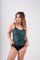 Tankini Clásico Líneas Verdes