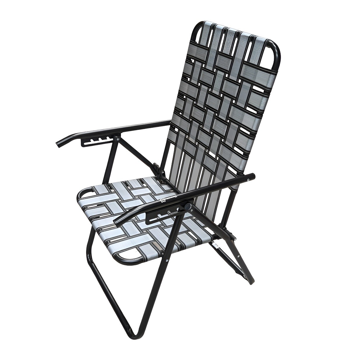 Reposera Plegable Descansar 80042 Portátil Aluminio Negro 5 Posiciones 