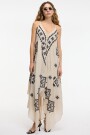 VESTIDO ASIMETRICO Beige